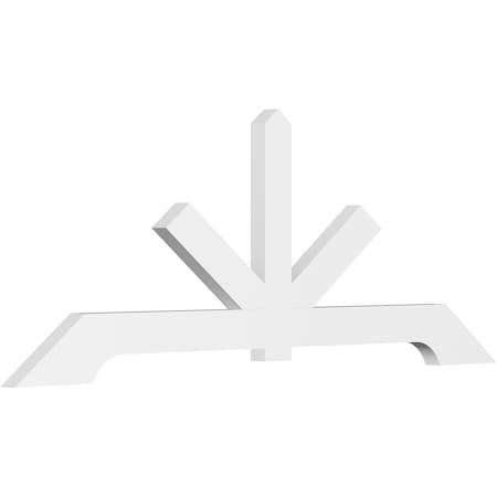 Ekena Millwork Vanguard Architectural Grade PVC Gable Bracket, 72"W x 27"H x 2"D x 4"F, 9/12 Pitch GBP072X27X0204VAN00